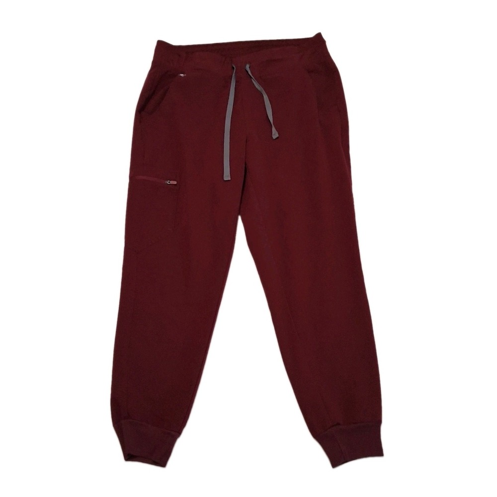 FIGS Zamora Jogger Scrub Pants Womens Size M/P PO# 1777 Burgundy